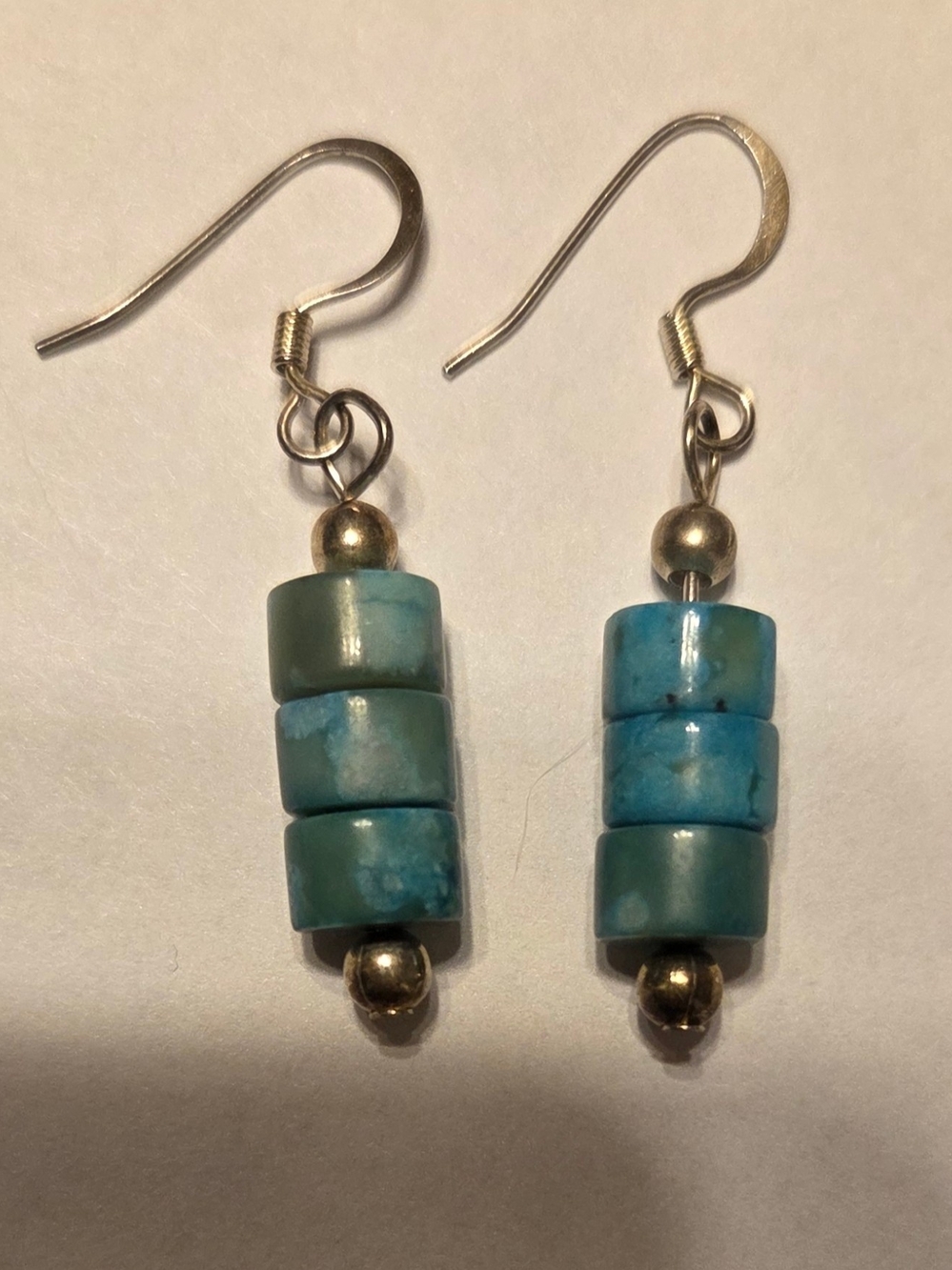 Turquoise Bead Drop Earrings